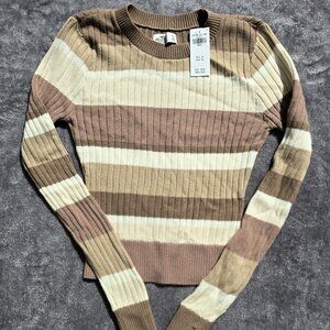 Hollister Ribbed Stripe Sweater – Size Small (NWT)